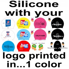 Custom Printed Caps - Silicone Cap with 1 colour Logo